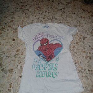 Mighty Fine Marvel Spiderman Tee S White Red Blue